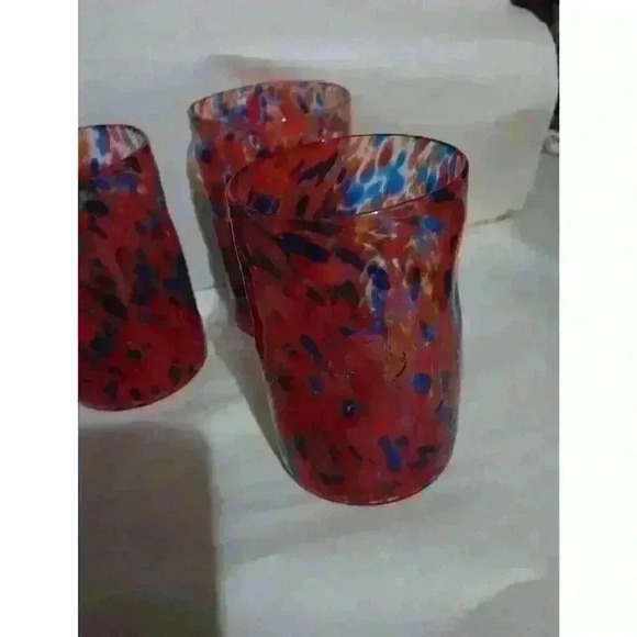 Murano Drinking Glasses Set Of 4 signed - Picture 4 of 7